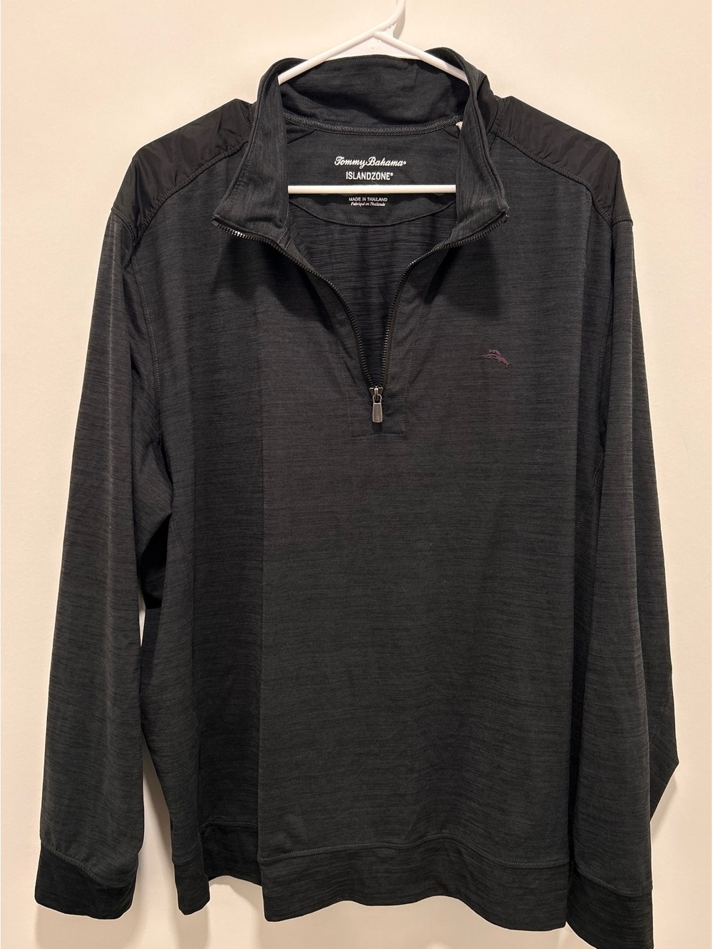 Tommy Bahama Islandzone Men's Half Zip Pullover XXL Black